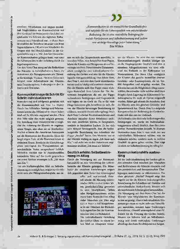 Vorschauseite 3: Eine Stimme für mehr Selbstbestimmung und Lebensqualität