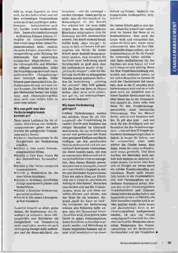 Vorschauseite 2: Erfolgsfaktoren bei der Einführung neuer IT Systeme So kann der Change gelingen