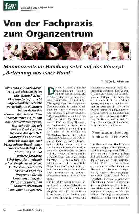 Vorschauseite 1: Von der Fachpraxis zum Organzentrum