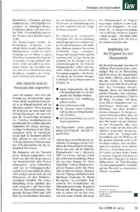 Vorschauseite 2: Von der Fachpraxis zum Organzentrum