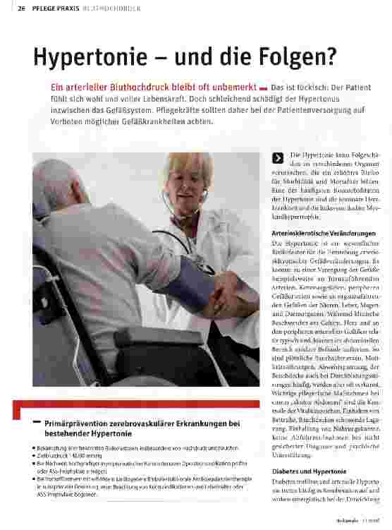 Vorschauseite 1: Hypertonie - und die Folgen?