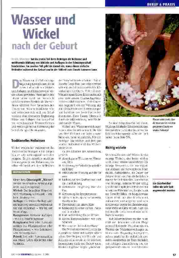 Vorschauseite 1: Wasser und Wickel nach der Geburt