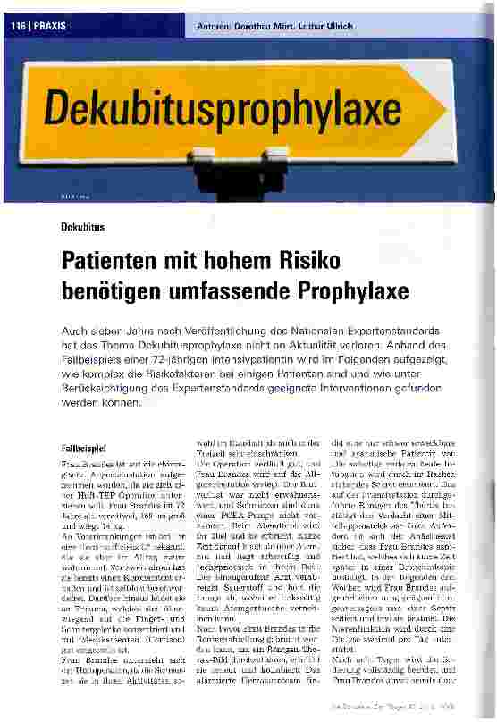 Vorschauseite 1: Dekubitusprophylaxe