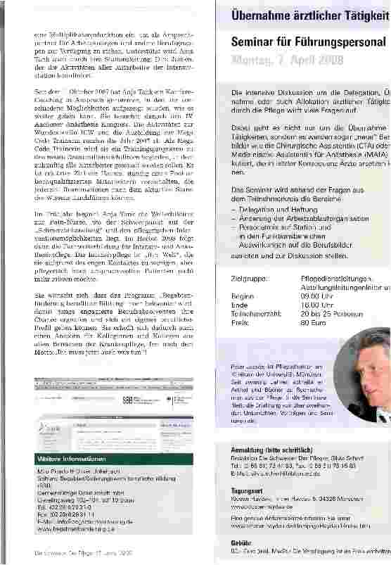 Vorschauseite 2: Begabtenförderung würdigt Stipendiatin der Gesundheitsfachberufe