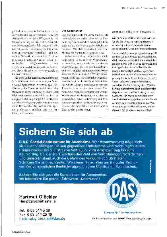 Vorschauseite 2: Sonderrechte für Teilzeitkräfte?