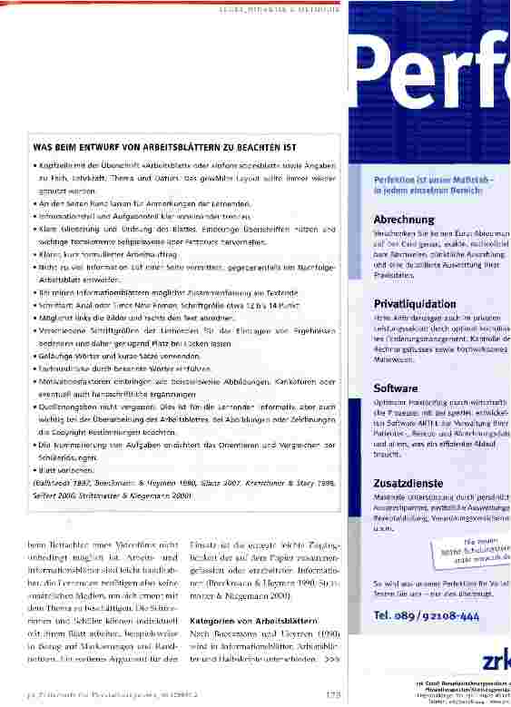 Vorschauseite 2: Arbeitsblätter gestalten
