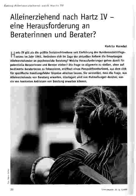 Vorschauseite 1: Alleinerziehend nach Hartz IV eine Herausforderung an Beraterinnen und Berater?