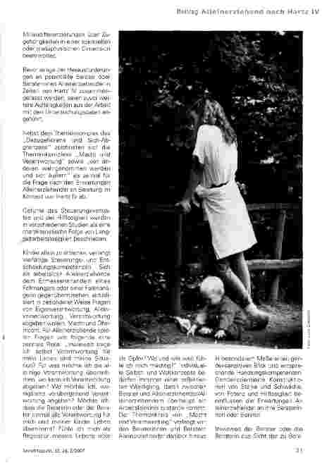 Vorschauseite 4: Alleinerziehend nach Hartz IV eine Herausforderung an Beraterinnen und Berater?