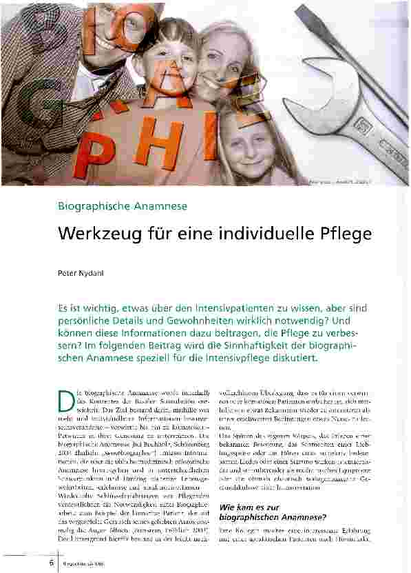 Vorschauseite 1: Werkzeug für eine individuelle Pflege