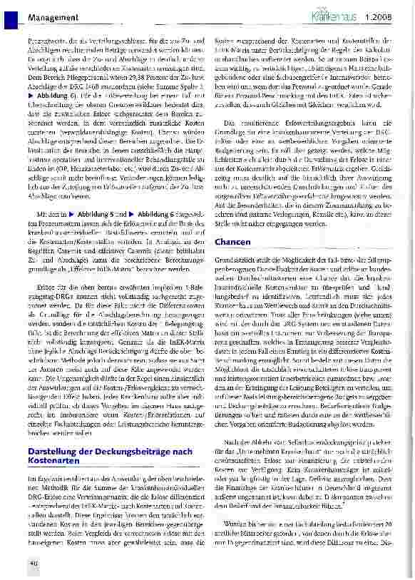 Vorschauseite 6: Krankenhausinterne DRG-Erlösverteilung auf der Basis der InEK-Daten Möglichkeiten und Grenzen