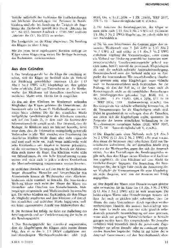 Vorschauseite 2: Krankenhauswerbung