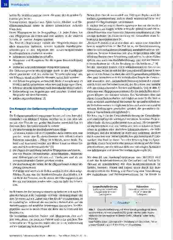 Vorschauseite 2: Entlassungsvorbereitung - einer der wichtigsten Bausteine in der psychiatrischen Pflege! Implementierung einer Entlassungsvorbereitungsgruppe in das Bereichspflegekonzept