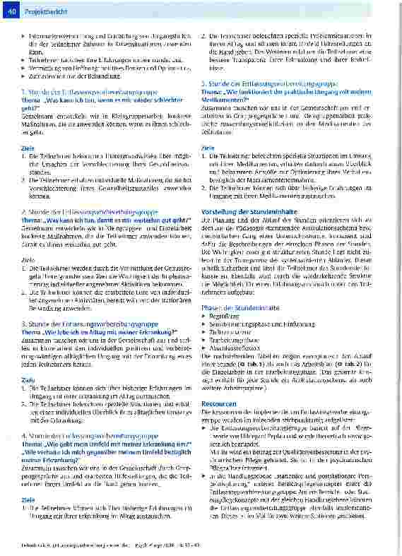 Vorschauseite 4: Entlassungsvorbereitung - einer der wichtigsten Bausteine in der psychiatrischen Pflege! Implementierung einer Entlassungsvorbereitungsgruppe in das Bereichspflegekonzept