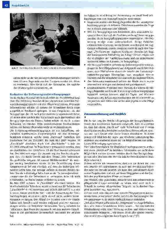 Vorschauseite 6: Entlassungsvorbereitung - einer der wichtigsten Bausteine in der psychiatrischen Pflege! Implementierung einer Entlassungsvorbereitungsgruppe in das Bereichspflegekonzept