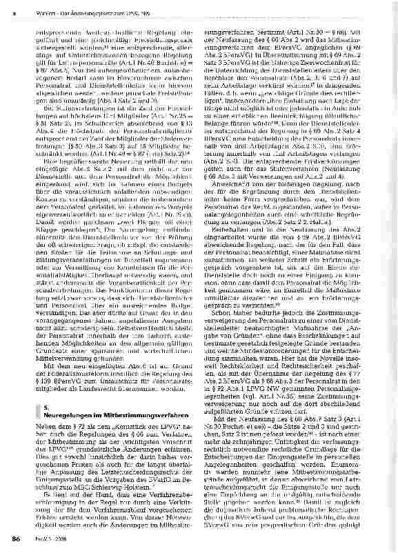 Vorschauseite 3: Das Änderungsgesetz zum LPVG NW