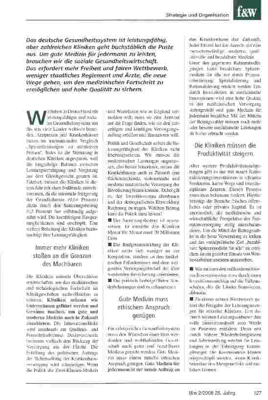 Vorschauseite 2: Die Herausforderung: Gute Medizin für jedermann