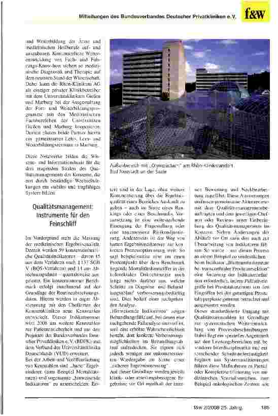 Vorschauseite 2: Gute Medizin sichtbar und planbar machen