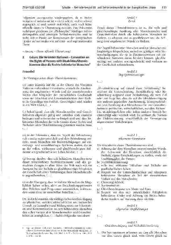 Vorschauseite 3: Behindertenpolitik und Behindertenrecht in der Europäischen Union - Teil 1