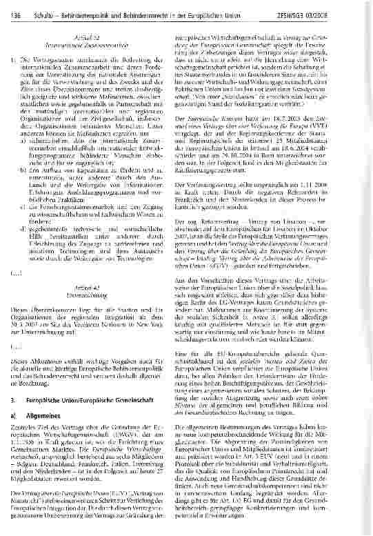 Vorschauseite 6: Behindertenpolitik und Behindertenrecht in der Europäischen Union - Teil 1