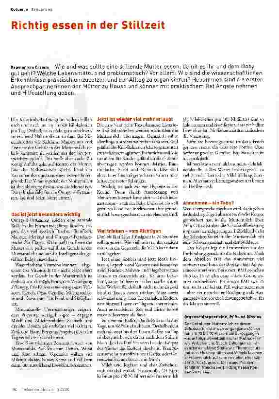 Vorschauseite 1: Richtig essen in der Stillzeit