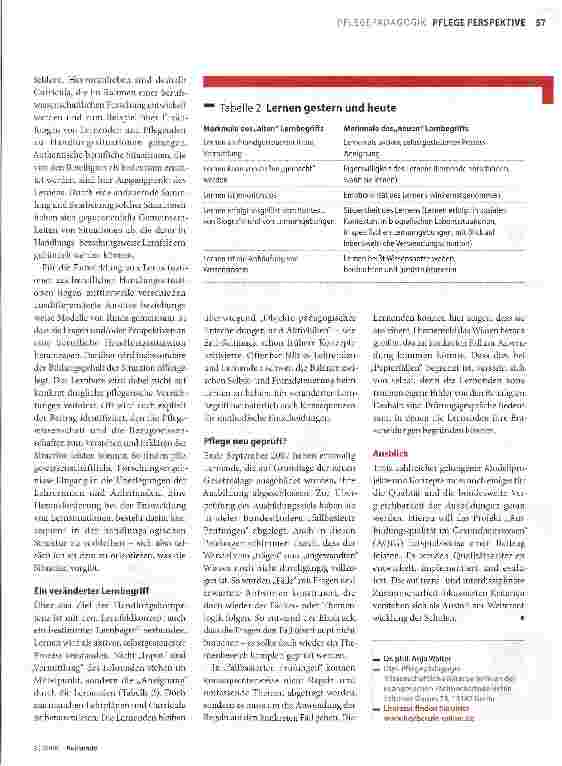 Vorschauseite 3: Neues Lernen in der Pflege
