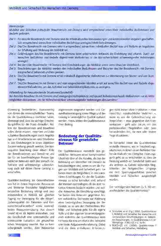 Vorschauseite 2: Mobilität und Sicherheit für Menschen mit Demenz