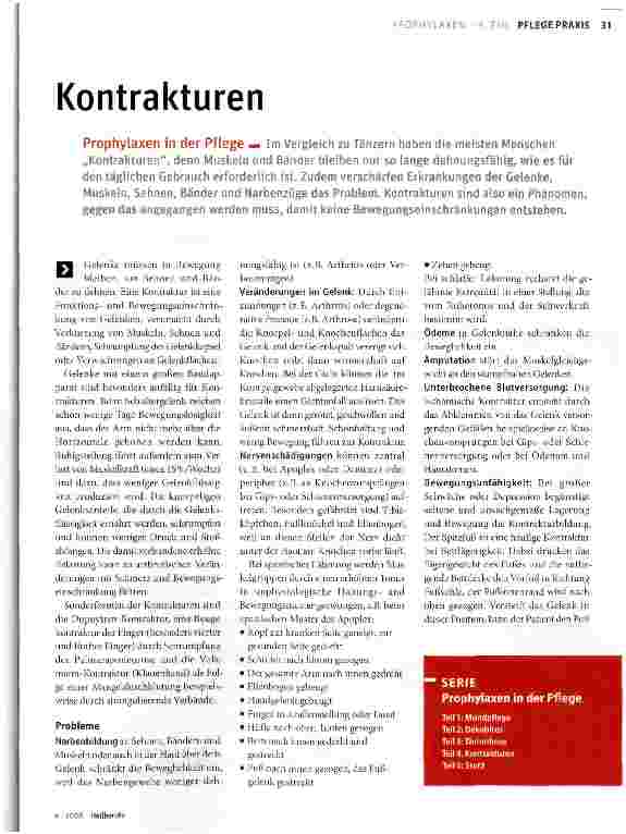 Vorschauseite 1: Kontrakturen