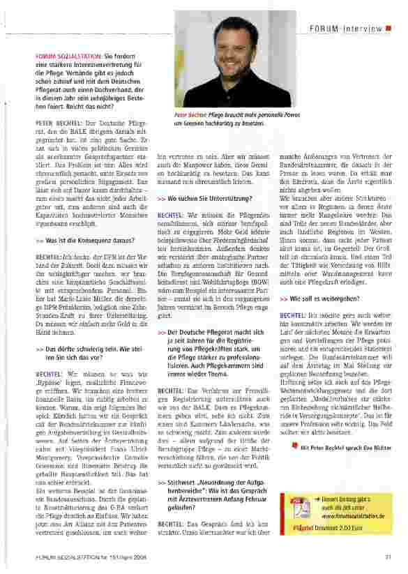 Vorschauseite 2: Wir müssen den Deutschen Pflegerat schlagkräftiger machen