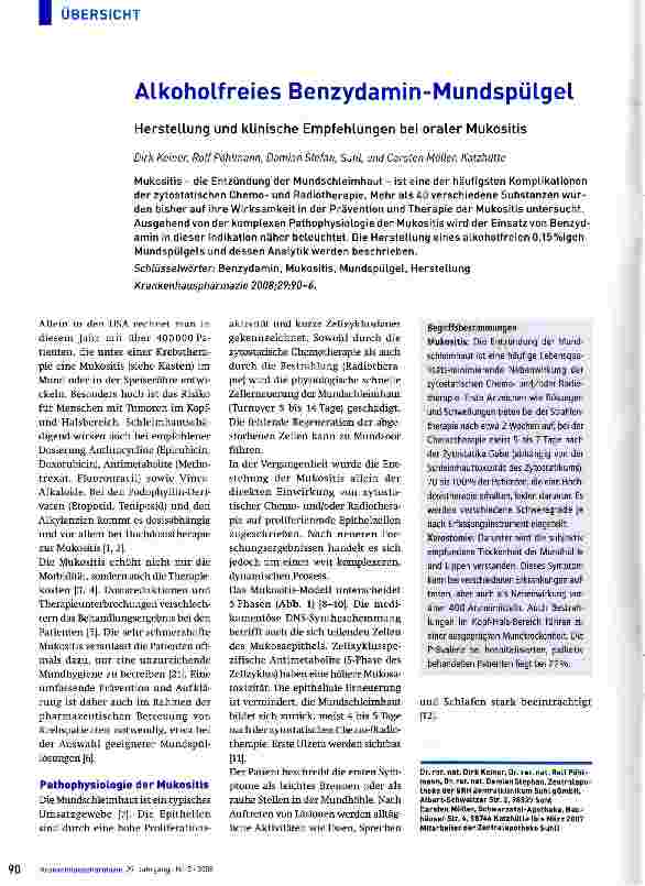 Vorschauseite 1: Alkoholfreies Benzydamin-Mundspülgel