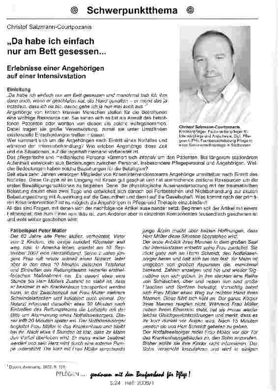 Vorschauseite 1: Da habe ich einfach nur am Bett gesessen. ..