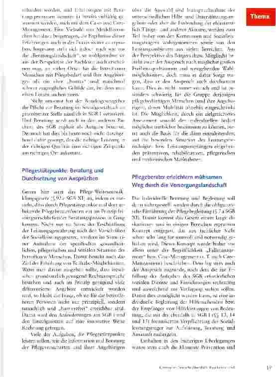 Vorschauseite 2: Pflegestützpunkte - eine wirkliche Innovation?