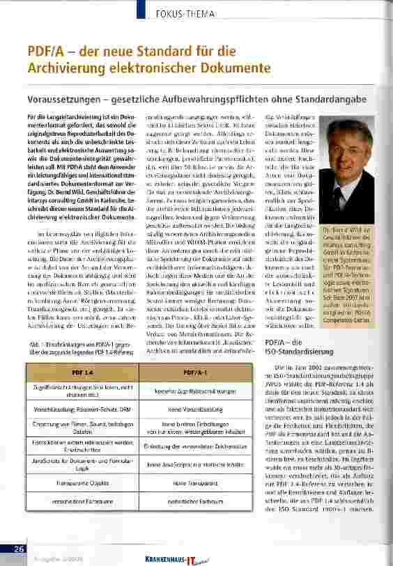 Vorschauseite 1: PDF/A - der neue Standard für die Archivierung elektronischer Dokumente