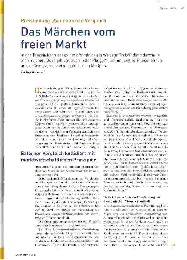 Vorschauseite 1: Das Märchen vom freien Markt