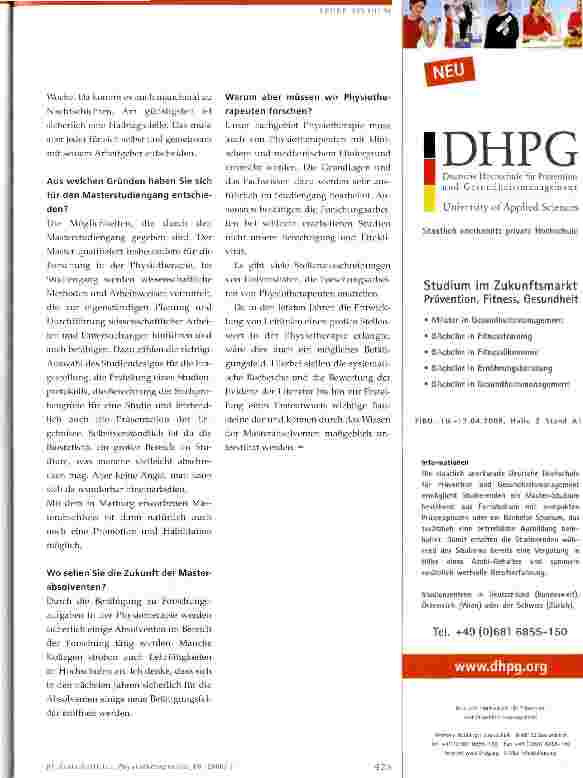 Vorschauseite 2: Das Masterstudium
