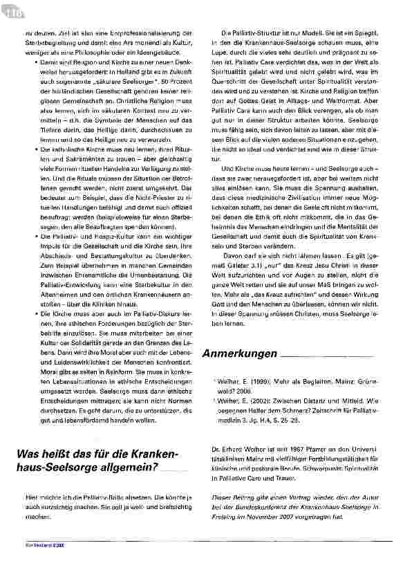 Vorschauseite 5: Palliative Care und Spiritualität