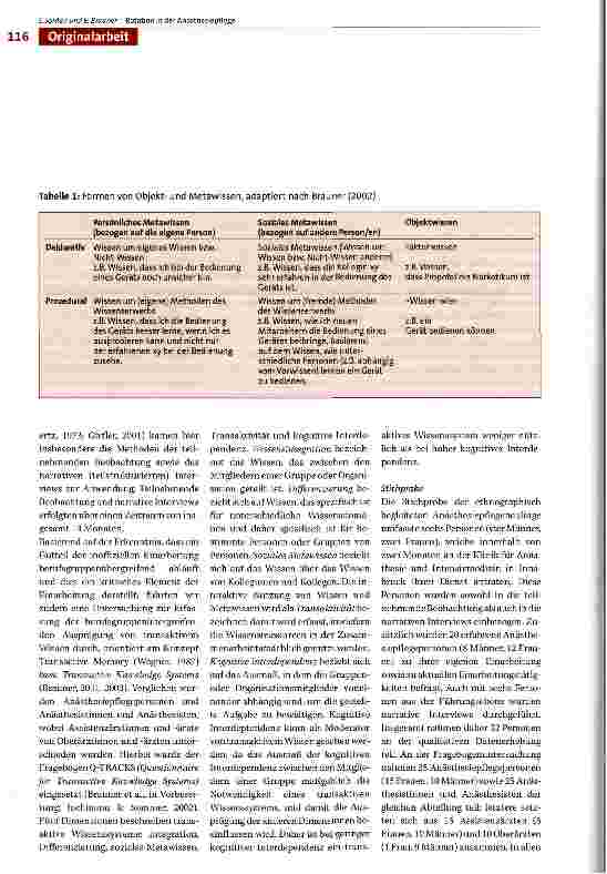 Vorschauseite 3: Rotation in der Anästhesiepflege - Eine Analyse der Wirkungen auf Wissensund Lernprozesse