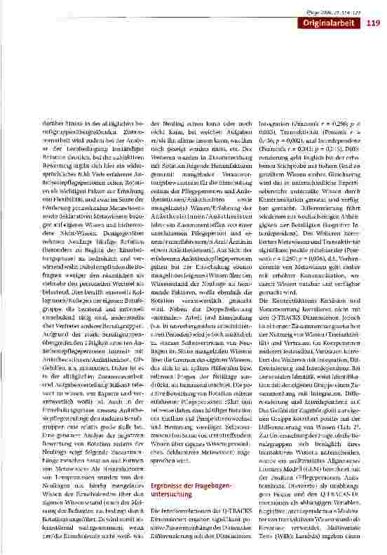 Vorschauseite 6: Rotation in der Anästhesiepflege - Eine Analyse der Wirkungen auf Wissensund Lernprozesse