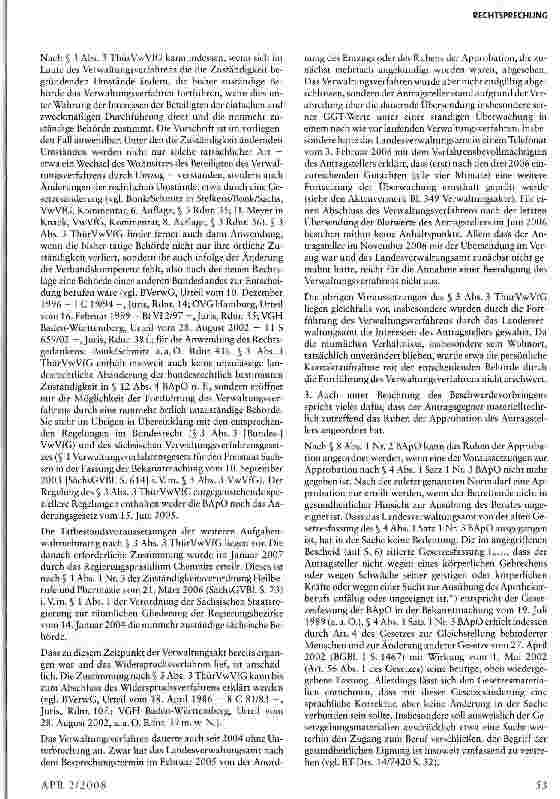 Vorschauseite 3: Ruhen der Approbation eines Apothekers erfordert zweifelsfreie gesundheitliche Nichteignung