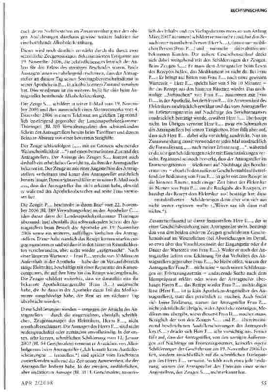 Vorschauseite 5: Ruhen der Approbation eines Apothekers erfordert zweifelsfreie gesundheitliche Nichteignung