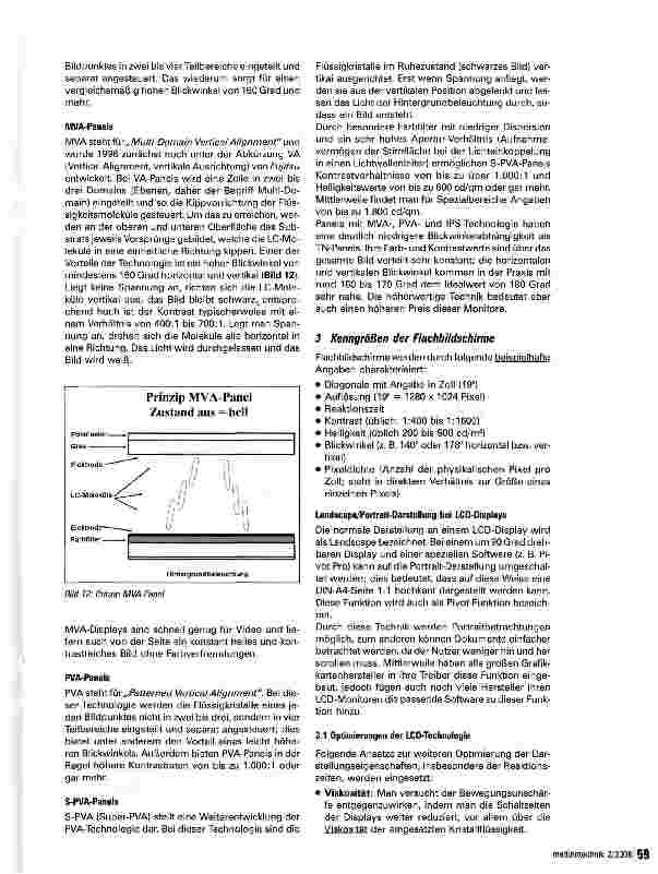 Vorschauseite 6: LCD-Monitore - Teil 1: Grundlagen und Technologie