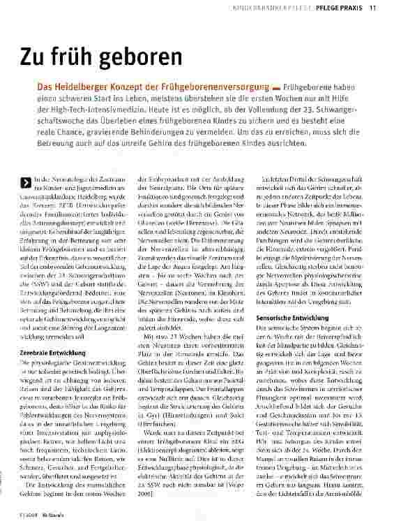 Vorschauseite 1: Zu früh geboren