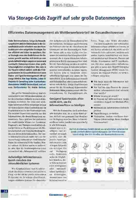 Vorschauseite 1: Via Storage-Grids Zugriff auf sehr große Datenmengen