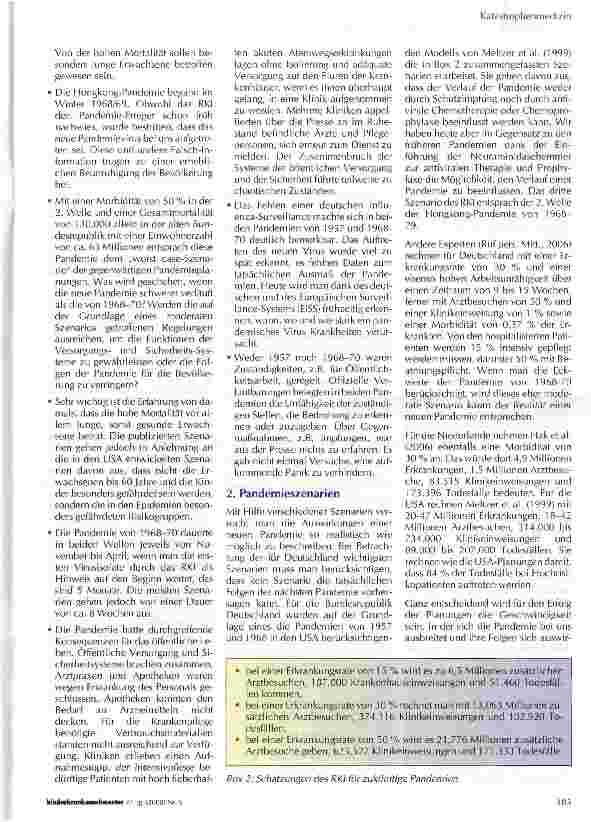 Vorschauseite 3: Pandemien-Szenarien