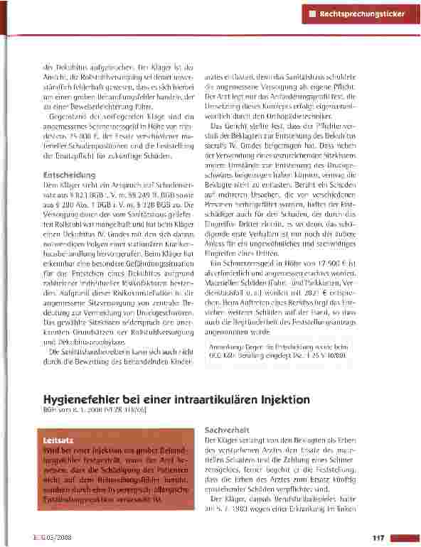 Vorschauseite 2: Haftung einer Sanitatshausbetreiberin wegen unzureichender Ausstattung eines Rollstuhls