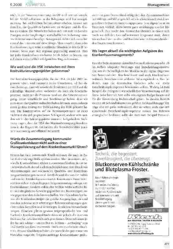 Vorschauseite 2: Perspektiven des Krankenhausmanagements
