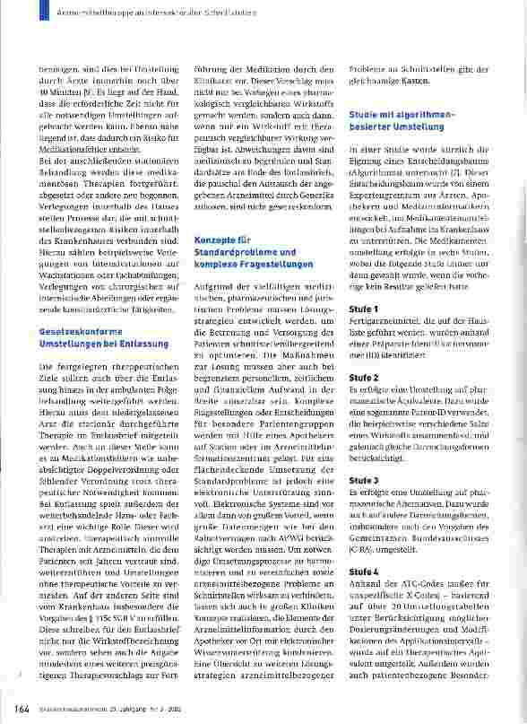 Vorschauseite 2: Arzneimitteltherapie an intersektoralen Schnittstellen - Lösungsstrategien zur Qualitätssicherung