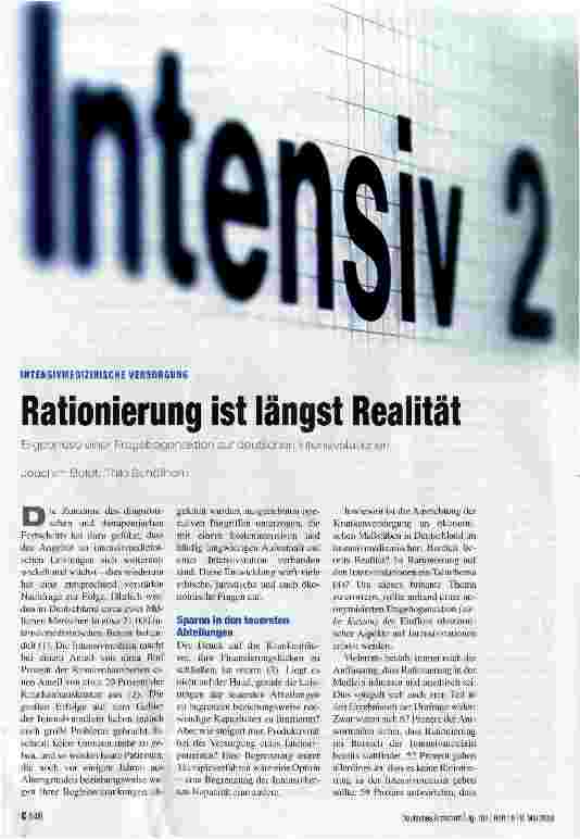 Vorschauseite 1: Rationierung ist längst Realität