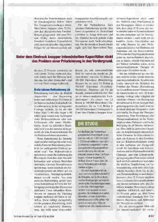 Vorschauseite 2: Rationierung ist längst Realität