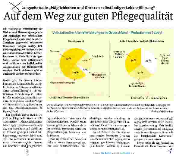 Vorschauseite 1: Auf dem Weg zur guten Pflegequalität