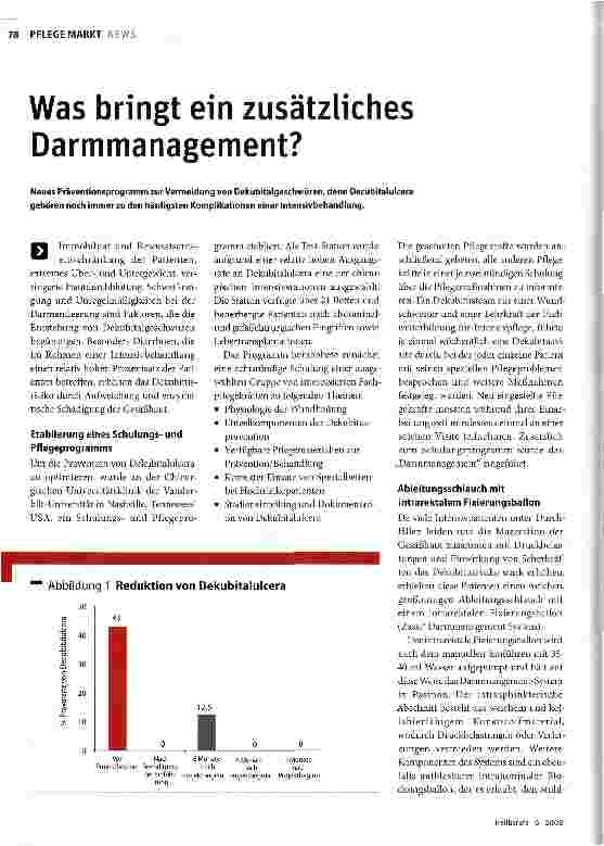 Vorschauseite 1: Was bringt ein zusätzliches Darmmanagement?